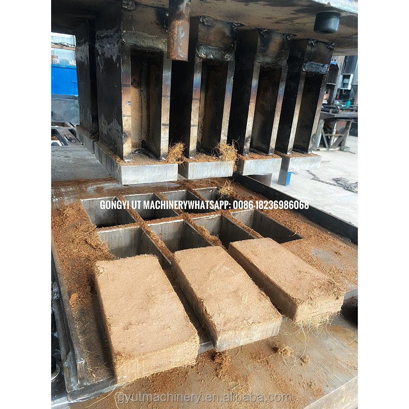 650 Gms Cocopeat Press Volledig Automatische Continuous Type Coir Pith Compactering Machine