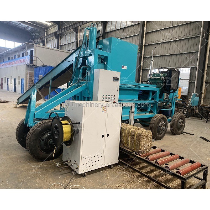 Verpakking van balen Automatische horizontale Hydraulische Alfalfa Hooi Zaagstof Rijst Husk Cotton Seed Baler Press Machine