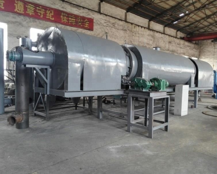 Rookloze biomassacarbonisatieoven voor de productie van houtskool met een capaciteit van 800-1000 kg/uur