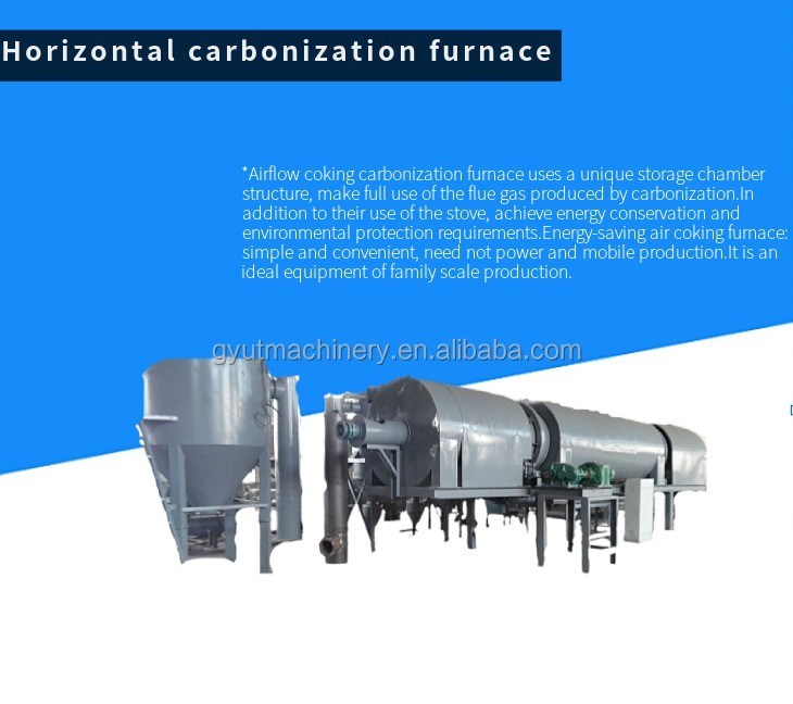 7.5kw 0,75 Kokosschelverkoolingsoven voor grootschalige houtskoolproductie