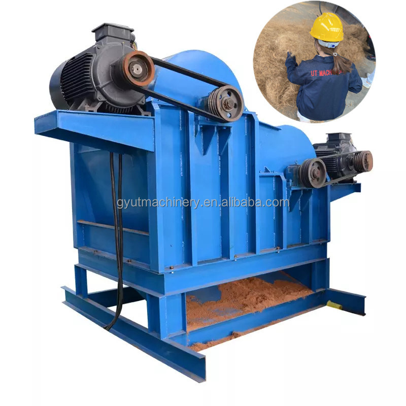 High Capacity Coconut Husk Decorticating Machine 380V Spanning Coconut Fiber Extractor