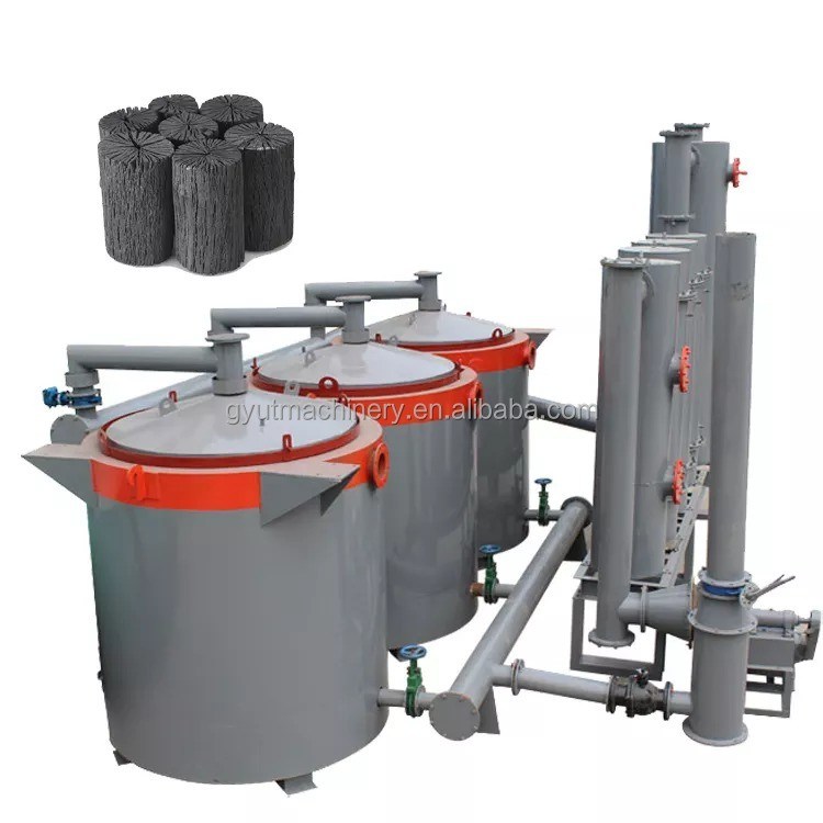 Houtblokkenverkoolingsoven met 2,4 CBM effectief volume 30-50 kg brandhout per keer