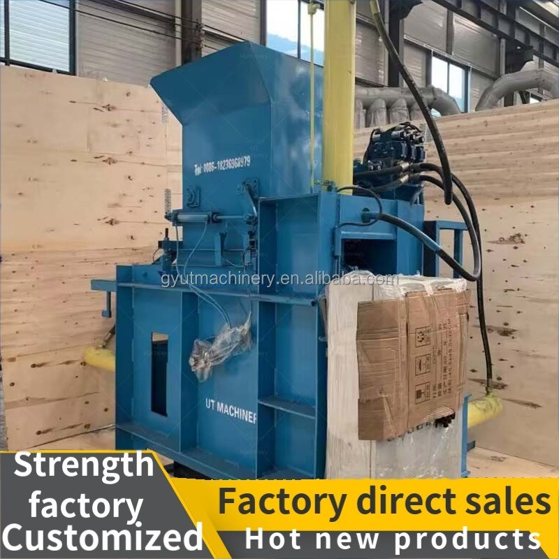 Hout scheeren compressie verpakkingsmachine 2100 KG horizontale zaagsel baler machine met grote
