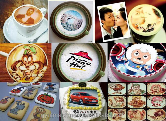 Smart Inkjet Mini Color Coffee Printers 3D Food Cake Printing Machine voor commercieel gebruik