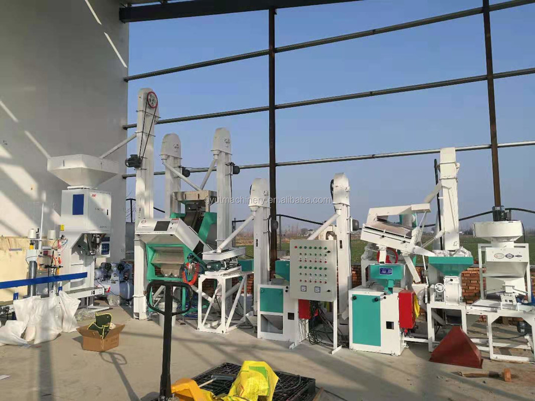 Landbouw Rijstfreesmachines met steenverwijder Landbouw Rijstpoetser Kleursorteerder Verpakkingsmachines