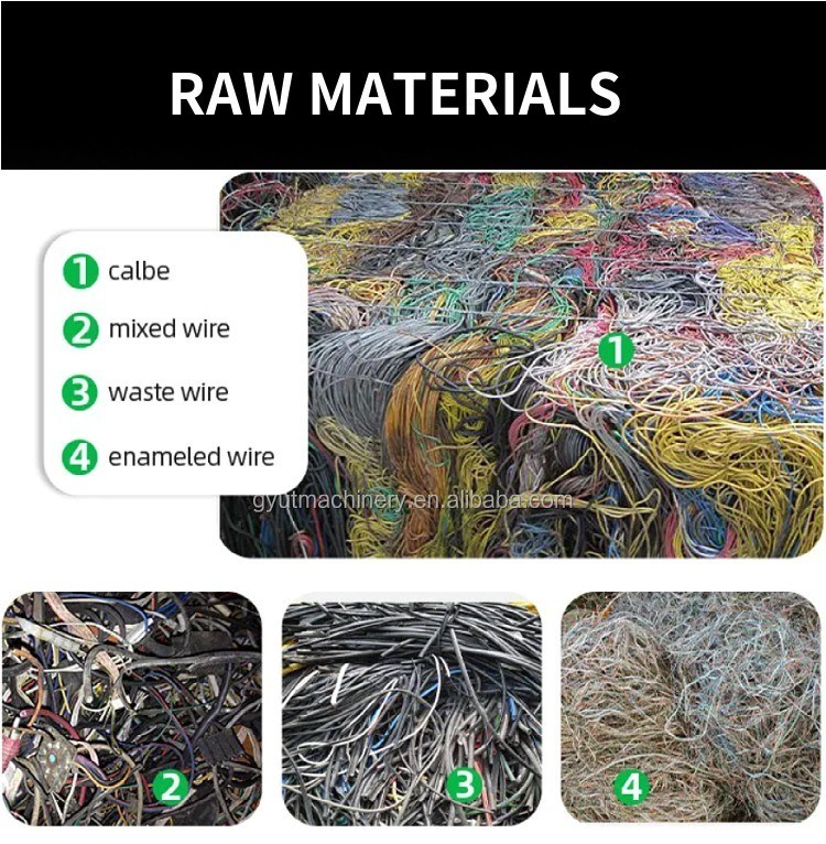 Ondersteunende enkelfasige kabelmalmachine voor het recyclen van afvalmateriaal koperdraadkabel