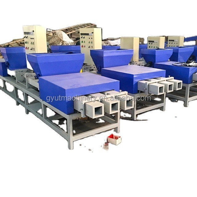 90mm*90mm Vierkopen Houtzaagstofblokmachine met ronde hopper met hoge capaciteit