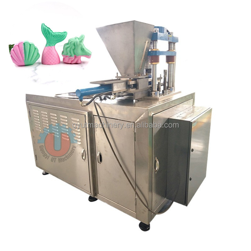 Kleine bestellingen Volledig automatische badballenvormmachine voor het maken van vierkante ronde badbommen