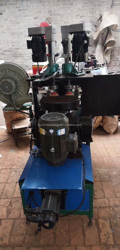 220v Twisted Knotted Bevel Roestvrij staal draad borstelmachine met 2 hols/h