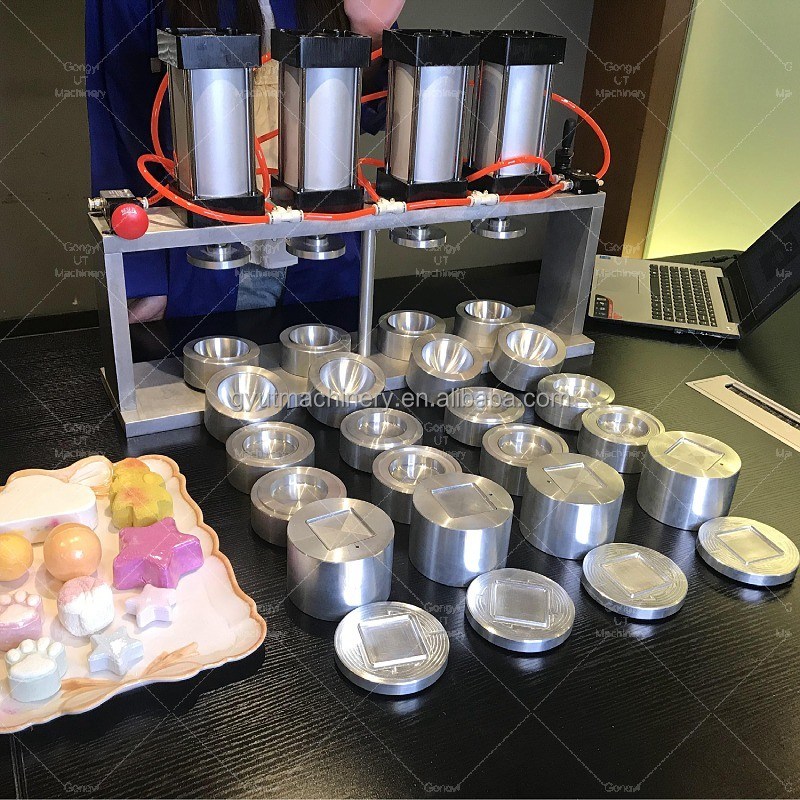 Goedkope pneumatische thuisbadbom handpersmachine voor zelfstandig shampoo bar maken