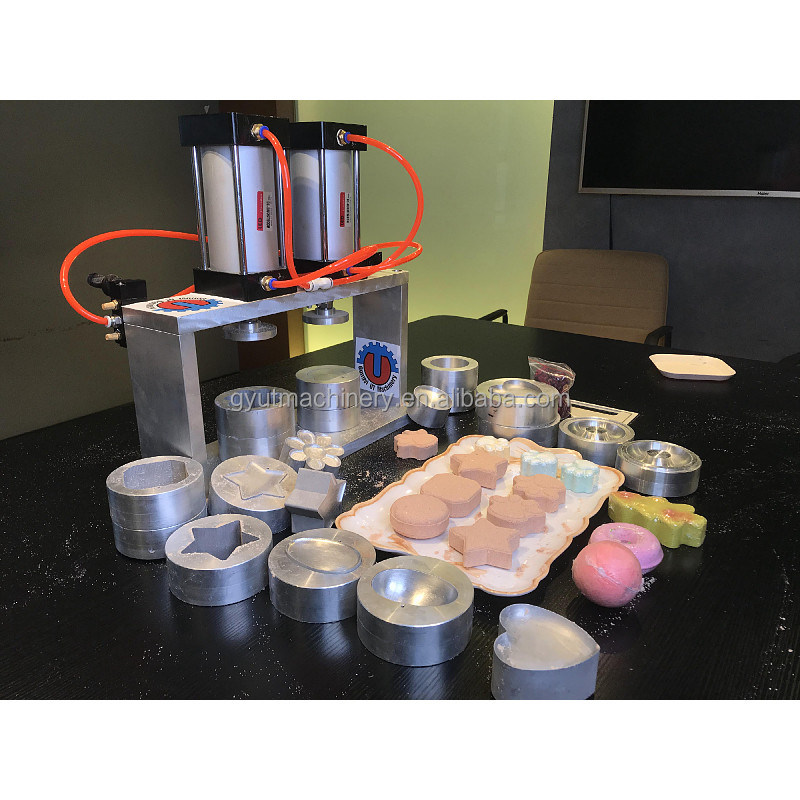 Kleurrijke organische vaste shampoo Bar Press Machine Pneumatische thuis badbom bal maken
