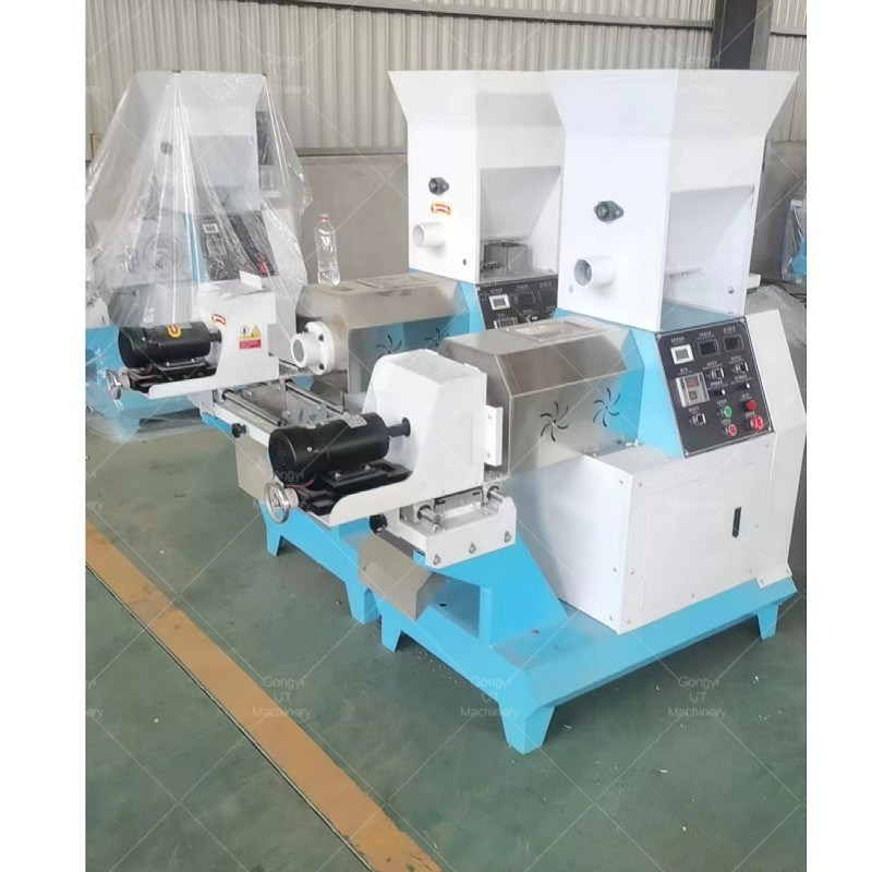 UT Machinery 100-150 kg per uur Dieselmotor Drijvende visvoer Pellet Extruder Made