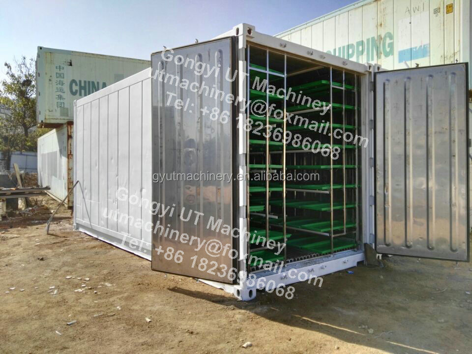 Compacte container type hydroponische gerstvoeder groeikamer voor optimale groei doos grootte