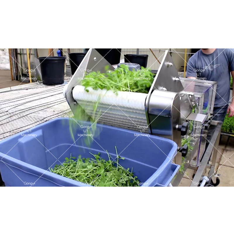 Gear Drive Thee-oogstmachine voor aangepaste aquaponics microgreens oogst op de markt