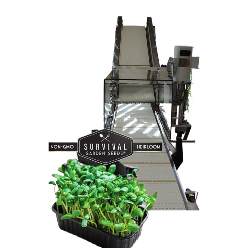 Hoge productiviteit 3 rijen Microgreens oogstbak Harvester machines voor gras